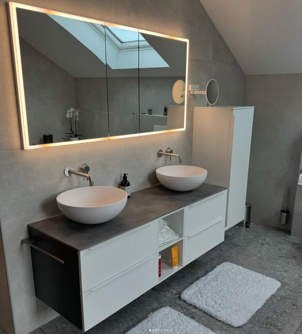 Rénovation de salle de bain réalisée par Pred SA à Fribourg