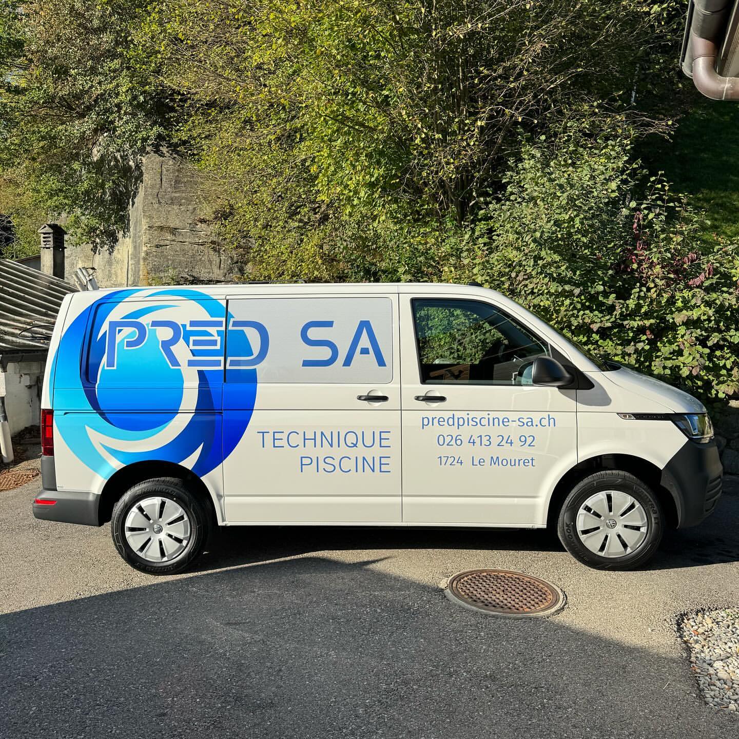 Véhicule de l'entreprise Pred SA à Fribourg